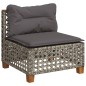 vidaXL 8-tlg. Garten-Sofagarnitur mit Kissen Grau Poly Rattan vidaXL 8-tlg. Garten-Sofagarnitur mit Kissen Grau Poly Rattan