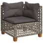 vidaXL 8-tlg. Garten-Sofagarnitur mit Kissen Grau Poly Rattan vidaXL 8-tlg. Garten-Sofagarnitur mit Kissen Grau Poly Rattan