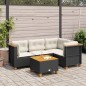 vidaXL 5-tlg. Garten-Sofagarnitur mit Kissen Schwarz Poly Rattan vidaXL 5-tlg. Garten-Sofagarnitur mit Kissen Schwarz Poly Rattan