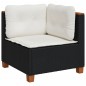 vidaXL 5-tlg. Garten-Sofagarnitur mit Kissen Schwarz Poly Rattan vidaXL 5-tlg. Garten-Sofagarnitur mit Kissen Schwarz Poly Rattan