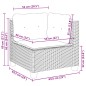 vidaXL 5-tlg. Garten-Sofagarnitur mit Kissen Schwarz Poly Rattan vidaXL 5-tlg. Garten-Sofagarnitur mit Kissen Schwarz Poly Rattan