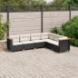 vidaXL 6-tlg. Garten-Sofagarnitur mit Kissen Schwarz Poly Rattan vidaXL 6-tlg. Garten-Sofagarnitur mit Kissen Schwarz Poly Rattan