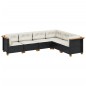 vidaXL 6-tlg. Garten-Sofagarnitur mit Kissen Schwarz Poly Rattan vidaXL 6-tlg. Garten-Sofagarnitur mit Kissen Schwarz Poly Rattan