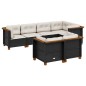 vidaXL 7-tlg. Garten-Sofagarnitur mit Kissen Schwarz Poly Rattan vidaXL 7-tlg. Garten-Sofagarnitur mit Kissen Schwarz Poly Rattan