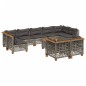 vidaXL 10-tlg. Garten-Sofagarnitur mit Kissen Grau Poly Rattan vidaXL 10-tlg. Garten-Sofagarnitur mit Kissen Grau Poly Rattan