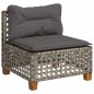 vidaXL 10-tlg. Garten-Sofagarnitur mit Kissen Grau Poly Rattan vidaXL 10-tlg. Garten-Sofagarnitur mit Kissen Grau Poly Rattan