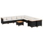 vidaXL 11-tlg. Garten-Sofagarnitur mit Kissen Schwarz Poly Rattan vidaXL 11-tlg. Garten-Sofagarnitur mit Kissen Schwarz Poly Rattan