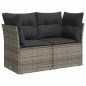vidaXL 6-tlg. Garten-Sofagarnitur mit Kissen Grau Poly Rattan vidaXL 6-tlg. Garten-Sofagarnitur mit Kissen Grau Poly Rattan