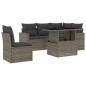 vidaXL 6-tlg. Garten-Sofagarnitur mit Kissen Grau Poly Rattan vidaXL 6-tlg. Garten-Sofagarnitur mit Kissen Grau Poly Rattan