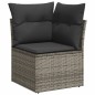 vidaXL 6-tlg. Garten-Sofagarnitur mit Kissen Grau Poly Rattan vidaXL 6-tlg. Garten-Sofagarnitur mit Kissen Grau Poly Rattan