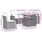vidaXL 6-tlg. Garten-Sofagarnitur mit Kissen Grau Poly Rattan vidaXL 6-tlg. Garten-Sofagarnitur mit Kissen Grau Poly Rattan