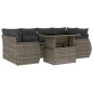 vidaXL 7-tlg. Garten-Sofagarnitur mit Kissen Grau Poly Rattan vidaXL 7-tlg. Garten-Sofagarnitur mit Kissen Grau Poly Rattan