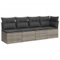 vidaXL 7-tlg. Garten-Sofagarnitur mit Kissen Grau Poly Rattan vidaXL 7-tlg. Garten-Sofagarnitur mit Kissen Grau Poly Rattan