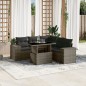 vidaXL 6-tlg. Garten-Sofagarnitur mit Kissen Grau Poly Rattan vidaXL 6-tlg. Garten-Sofagarnitur mit Kissen Grau Poly Rattan