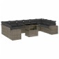 vidaXL 11-tlg. Garten-Sofagarnitur mit Kissen Grau Poly Rattan vidaXL 11-tlg. Garten-Sofagarnitur mit Kissen Grau Poly Rattan