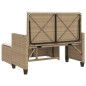 vidaXL Gartenbank mit Kissen und Hocker Beige Poly Rattan vidaXL Gartenbank mit Kissen und Hocker Beige Poly Rattan
