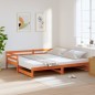 vidaXL Tagesbett Ausziehbar Wachsbraun 90x200 cm Massivholz Kiefer vidaXL Tagesbett Ausziehbar Wachsbraun 90x200 cm Massivholz Kiefer