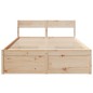 vidaXL Massivholzbett mit Schubladen 140x190 cm Kiefer vidaXL Massivholzbett mit Schubladen 140x190 cm Kiefer