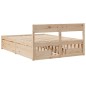 vidaXL Massivholzbett mit Schubladen 140x190 cm Kiefer vidaXL Massivholzbett mit Schubladen 140x190 cm Kiefer