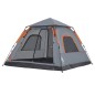 vidaXL Kuppel-Campingzelt 5 Personen Grau und Orange Quick Release vidaXL Kuppel-Campingzelt 5 Personen Grau und Orange Quick Release