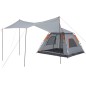 vidaXL Kuppel-Campingzelt 5 Personen Grau und Orange Quick Release vidaXL Kuppel-Campingzelt 5 Personen Grau und Orange Quick Release