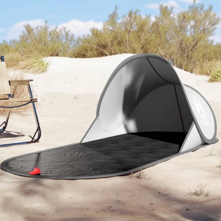 vidaXL Strandzelt Grau Pop-Up Wasserdicht