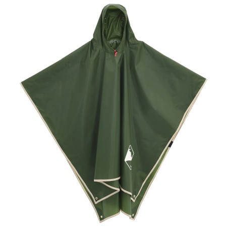 vidaXL Regenponcho mit Kapuze 2-in-1-Design Grün 223x145 cm