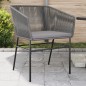 vidaXL Gartenstühle 2 Stk. mit Kissen Grau Poly Rattan vidaXL Gartenstühle 2 Stk. mit Kissen Grau Poly Rattan