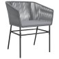 vidaXL Gartenstühle 2 Stk. mit Kissen Grau Poly Rattan vidaXL Gartenstühle 2 Stk. mit Kissen Grau Poly Rattan