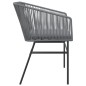 vidaXL Gartenstühle 2 Stk. mit Kissen Grau Poly Rattan vidaXL Gartenstühle 2 Stk. mit Kissen Grau Poly Rattan