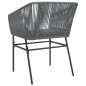 vidaXL Gartenstühle 2 Stk. mit Kissen Grau Poly Rattan vidaXL Gartenstühle 2 Stk. mit Kissen Grau Poly Rattan