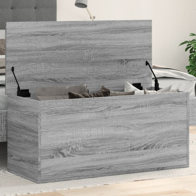 vidaXL Truhe Grau Sonoma 100x42x46 cm Holzwerkstoff vidaXL Truhe Grau Sonoma 100x42x46 cm Holzwerkstoff