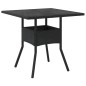 vidaXL 5-tlg. Garten-Essgruppe mit Kissen Schwarz Poly Rattan und Glas vidaXL 5-tlg. Garten-Essgruppe mit Kissen Schwarz Poly Rattan und Glas