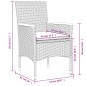 vidaXL 5-tlg. Garten-Essgruppe mit Kissen Schwarz Poly Rattan und Glas vidaXL 5-tlg. Garten-Essgruppe mit Kissen Schwarz Poly Rattan und Glas