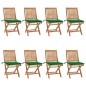 Klappbare Gartenstühle mit Kissen 8 Stk. Massivholz Teak Klappbare Gartenstühle mit Kissen 8 Stk. Massivholz Teak