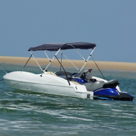 vidaXL 4-Bow Bimini-Top mit Seitenteilen 243x(170-182)x137 cm