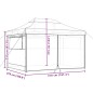 vidaXL Partyzelt Faltbar Pop-Up mit 4 Seitenteilen Braun vidaXL Partyzelt Faltbar Pop-Up mit 4 Seitenteilen Braun