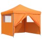 vidaXL Partyzelt Faltbar Pop-Up mit 4 Seitenteilen Orange vidaXL Partyzelt Faltbar Pop-Up mit 4 Seitenteilen Orange