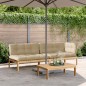 vidaXL 3-tlg. Garten-Sofagarnitur aus Paletten mit Kissen Akazienholz vidaXL 3-tlg. Garten-Sofagarnitur aus Paletten mit Kissen Akazienholz