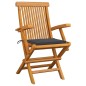 Gartenstühle mit Anthrazit Kissen 8 Stk. Massivholz Teak Gartenstühle mit Anthrazit Kissen 8 Stk. Massivholz Teak