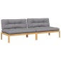 vidaXL Garten-Mittelsofas aus Paletten 2 Stk. mit Kissen Akazienholz vidaXL Garten-Mittelsofas aus Paletten 2 Stk. mit Kissen Akazienholz