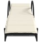 vidaXL Sonnenliegen 2 Stk. mit Auflagen Schwarz Poly Rattan vidaXL Sonnenliegen 2 Stk. mit Auflagen Schwarz Poly Rattan