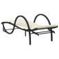 vidaXL Sonnenliegen 2 Stk. mit Auflagen Schwarz Poly Rattan vidaXL Sonnenliegen 2 Stk. mit Auflagen Schwarz Poly Rattan