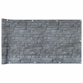 vidaXL Garten-Sichtschutz Leistenstein-Optik Grau 1000x120 cm PVC