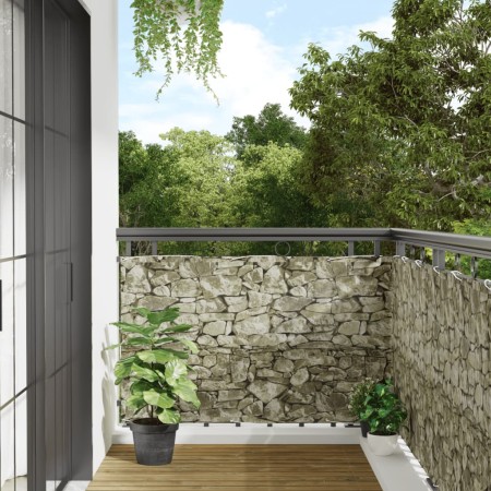 vidaXL Garten-Sichtschutz Steinoptik 1000x90 cm PVC