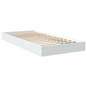 vidaXL Bettgestell Weiß 90x200 cm Holzwerkstoff