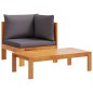 vidaXL 4-tlg. Garten-Sofagarnitur mit Kissen Massivholz Akazie vidaXL 4-tlg. Garten-Sofagarnitur mit Kissen Massivholz Akazie