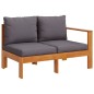 vidaXL 4-tlg. Garten-Sofagarnitur mit Kissen Massivholz Akazie vidaXL 4-tlg. Garten-Sofagarnitur mit Kissen Massivholz Akazie