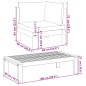 vidaXL 4-tlg. Garten-Sofagarnitur mit Kissen Massivholz Akazie vidaXL 4-tlg. Garten-Sofagarnitur mit Kissen Massivholz Akazie