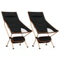 vidaXL Campingstühle 2 Stk. Klappbar Schwarz Oxford-Gewebe Aluminium vidaXL Campingstühle 2 Stk. Klappbar Schwarz Oxford-Gewebe Aluminium